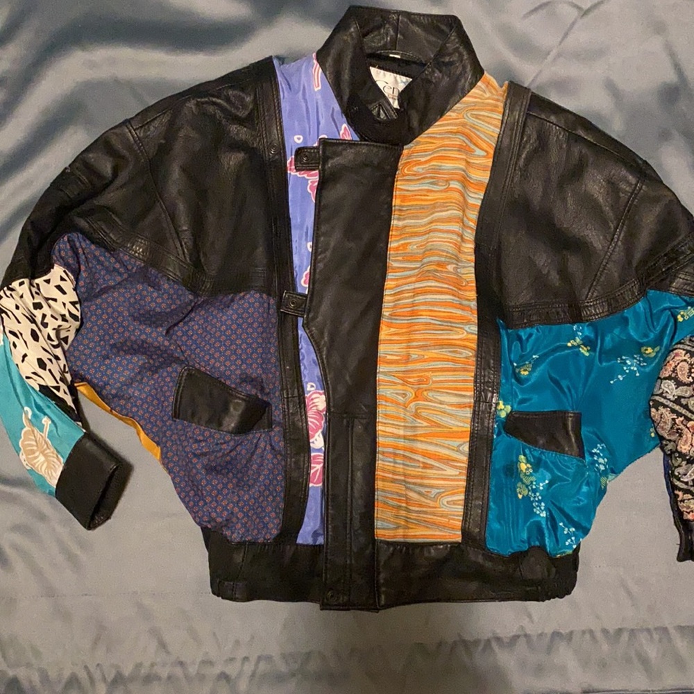 Leather Jacket Fabric Patchwork - image 2